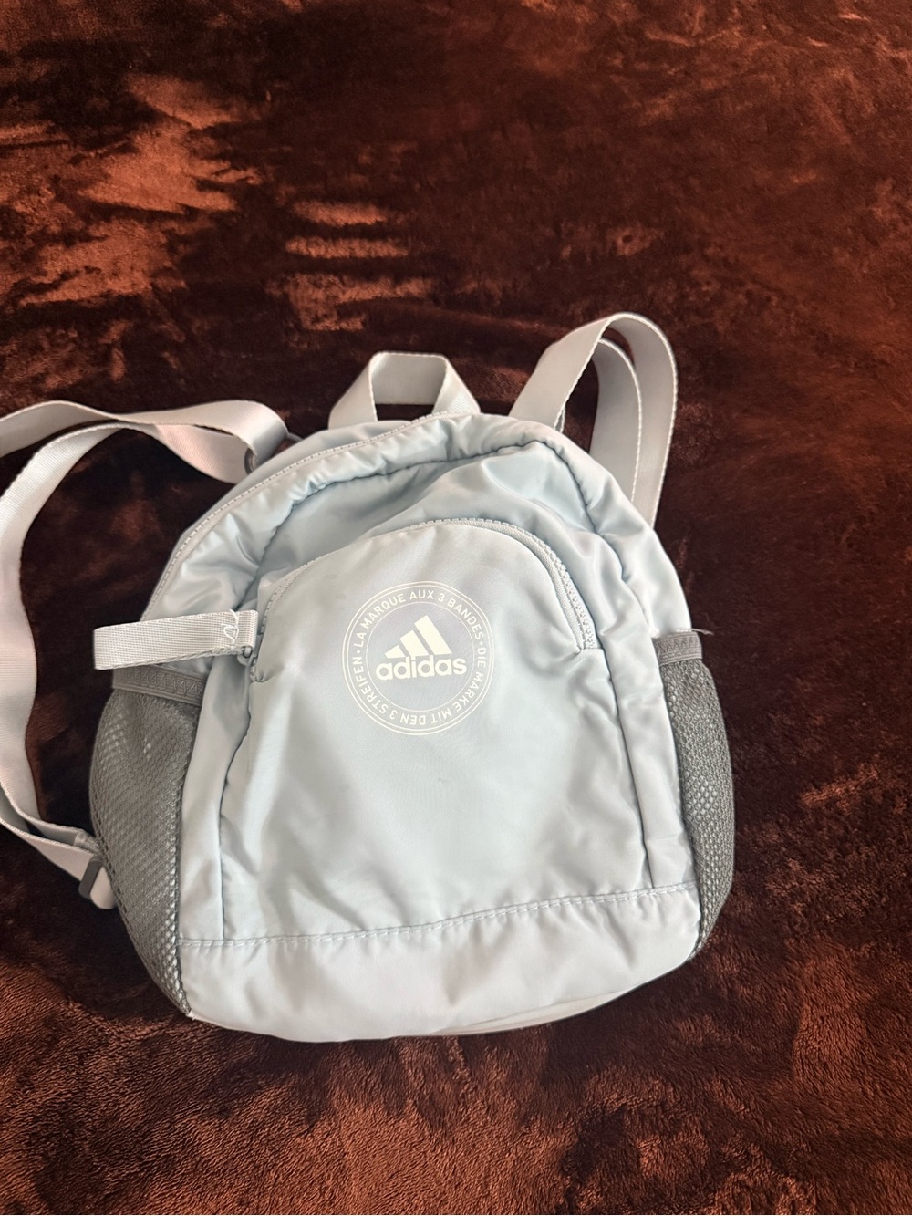 adidas Kids Light Blue and Gray Mini Backpack